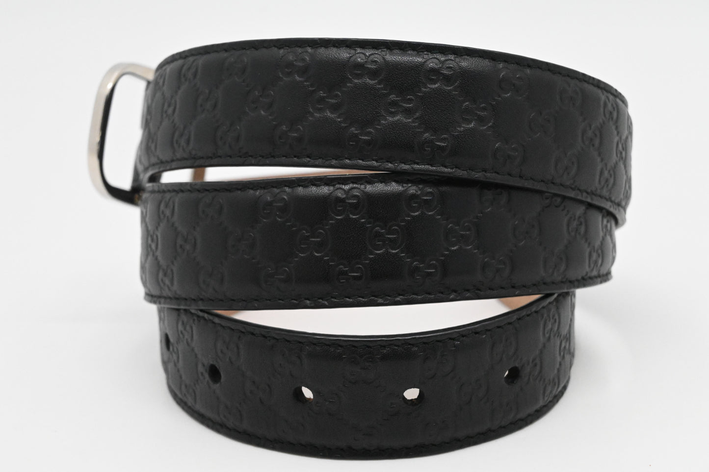 Gucci Belt in Black Microguccissima Leather