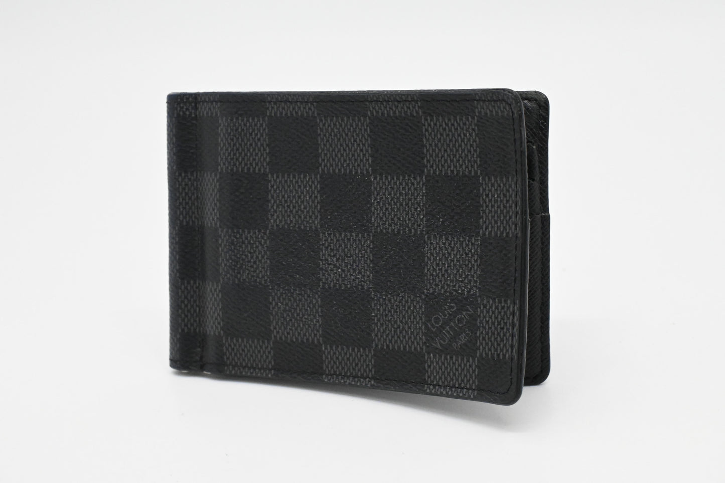 Louis Vuitton Money Clip Wallet in Damier Graphite Canvas