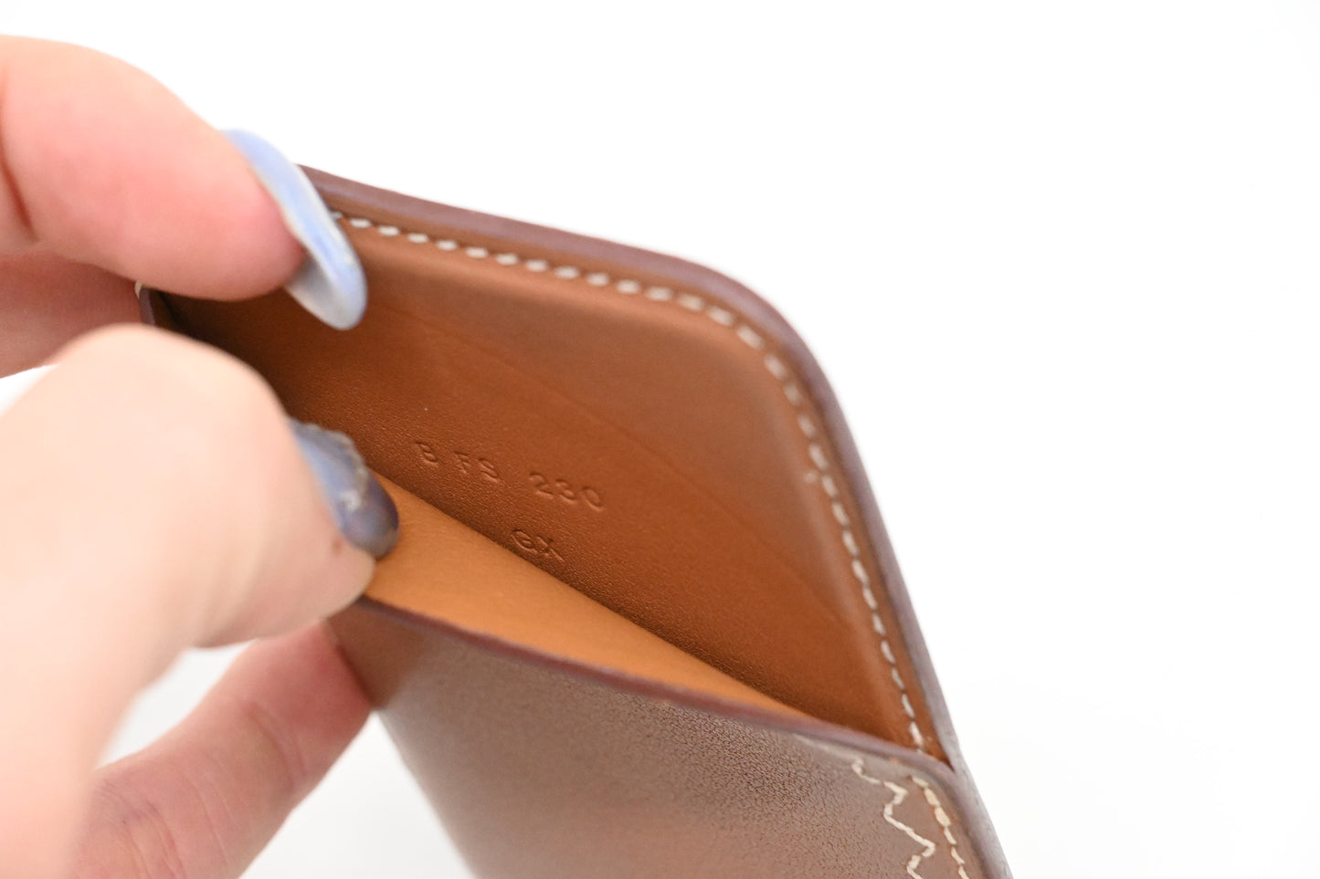 Hermes Card Holder in Brown Leather