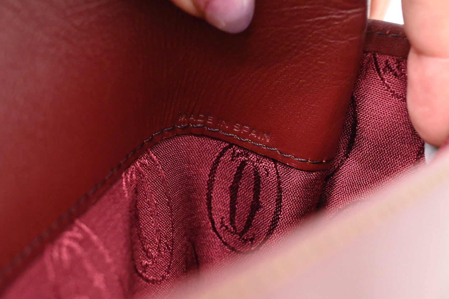 Cartier Crossbody in Burgundy Leather