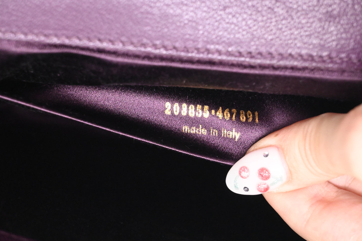 YSL Saint Laurent Clutch in Purple Leather