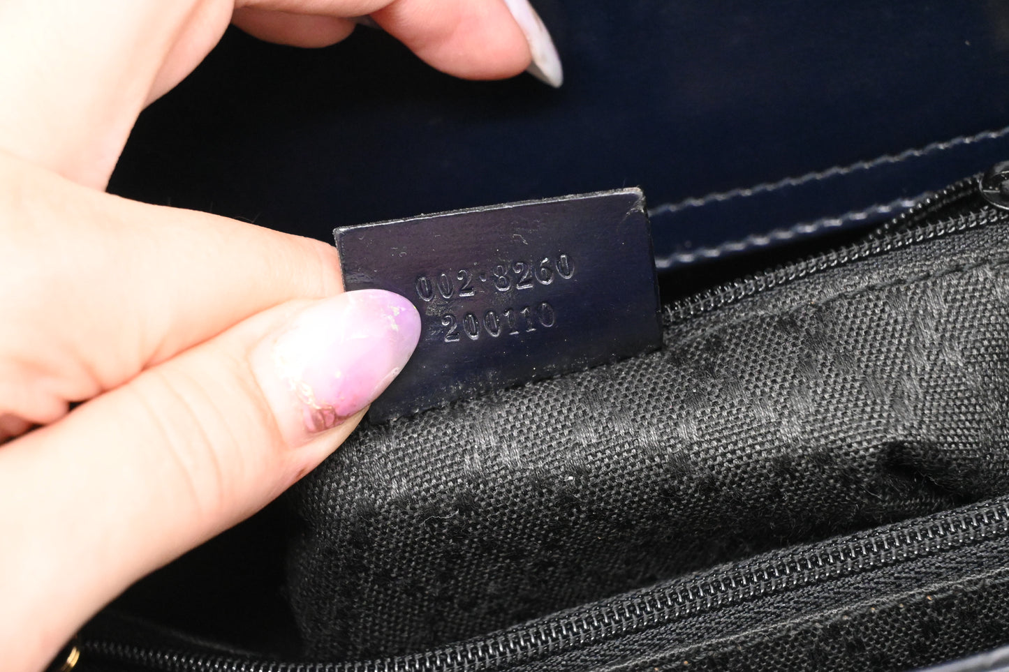 Gucci Medium Diana in Dark Blue Leather