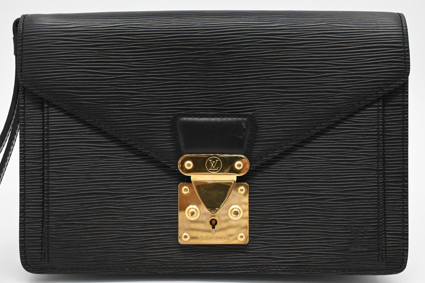 Louis Vuitton Sellier Dragonne in Black Epi Leather