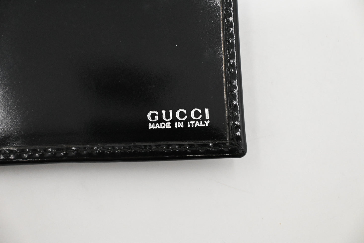 Gucci Bifold Wallet in Black Patent Leather
