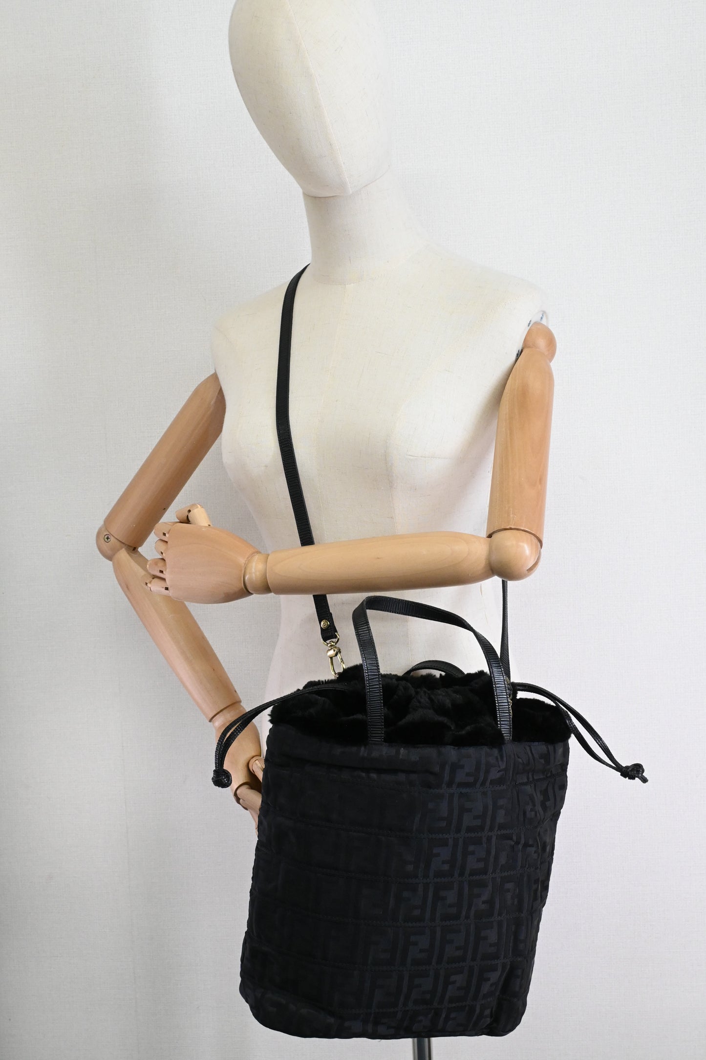 Fendi Tote Bag in Black Canvas