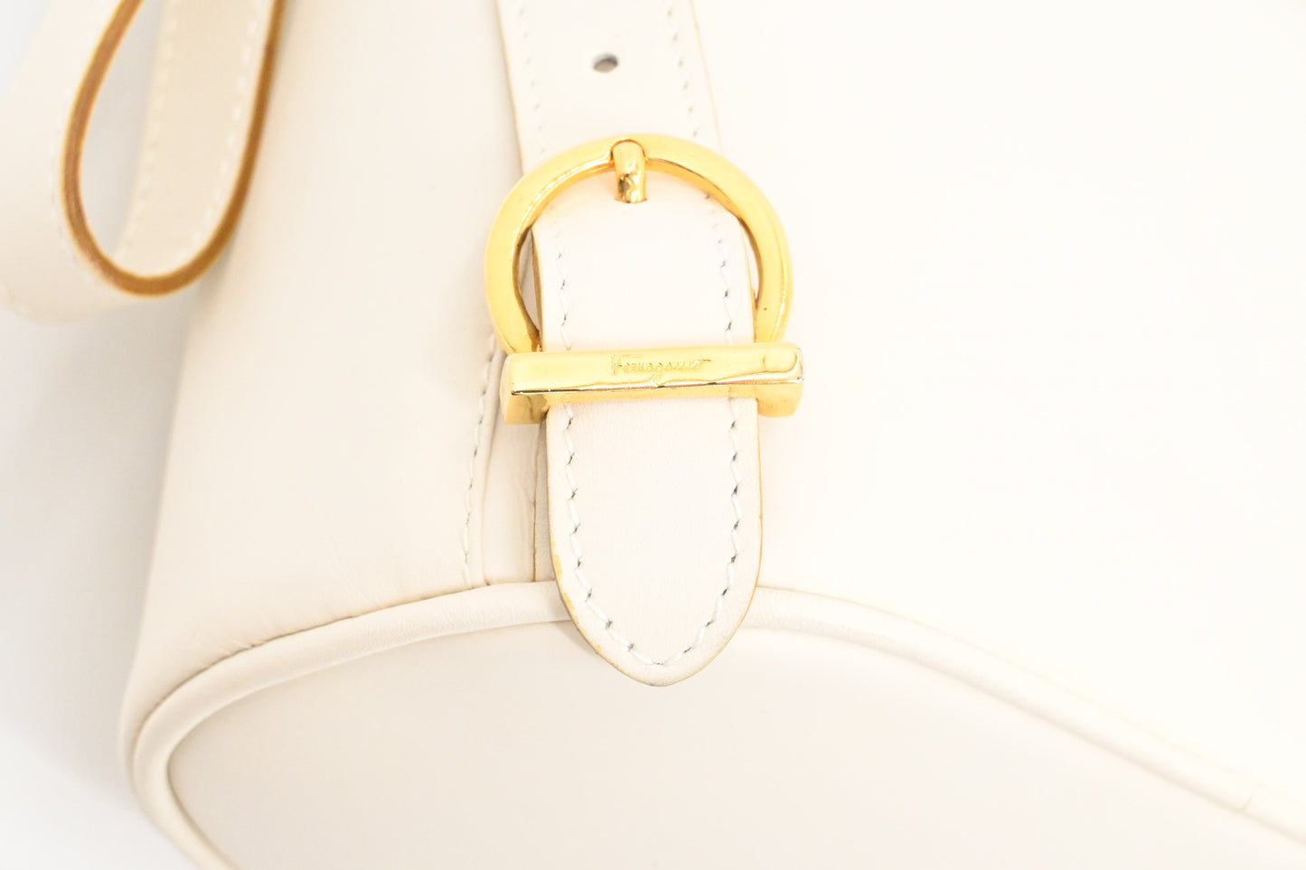 Ferragamo Backpack in White Leather