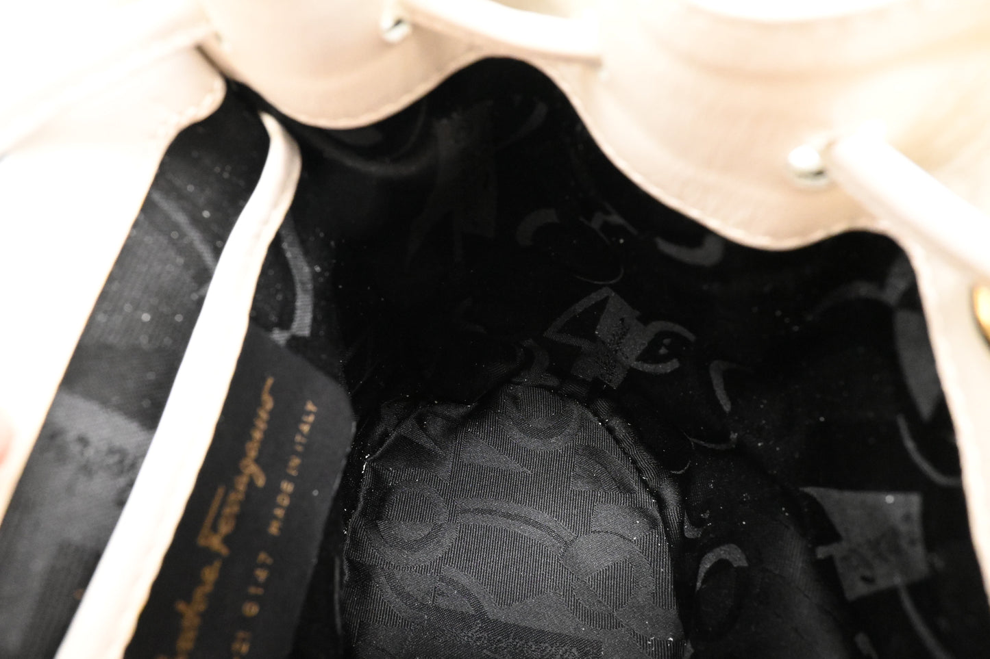 Ferragamo Backpack in White Leather