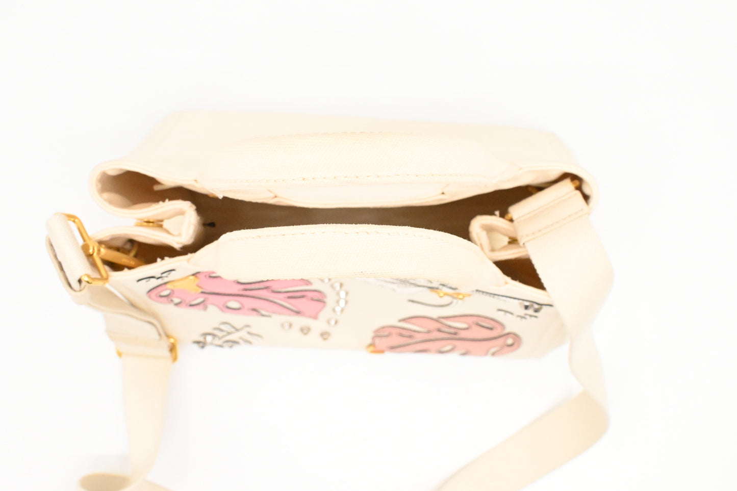 Prada Small Hawaiian Canapa in White Canvas