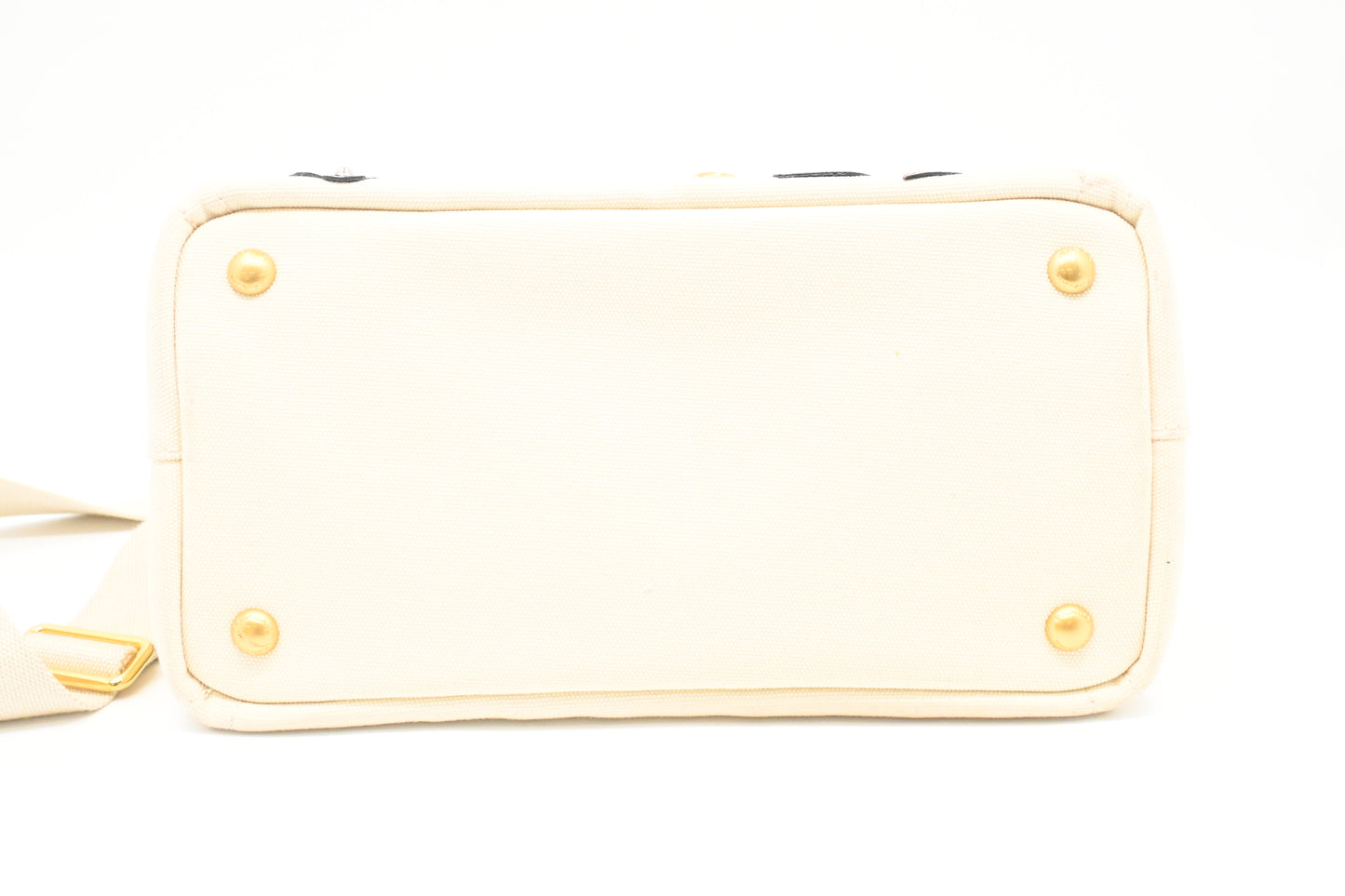 Prada Small Hawaiian Canapa in White Canvas
