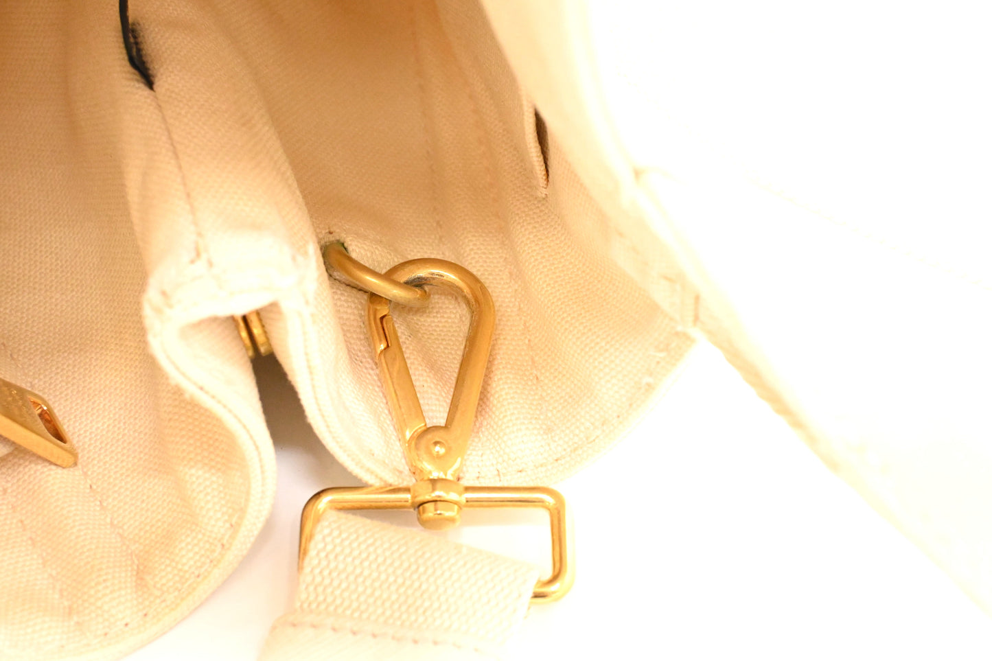 Prada Small Hawaiian Canapa in White Canvas