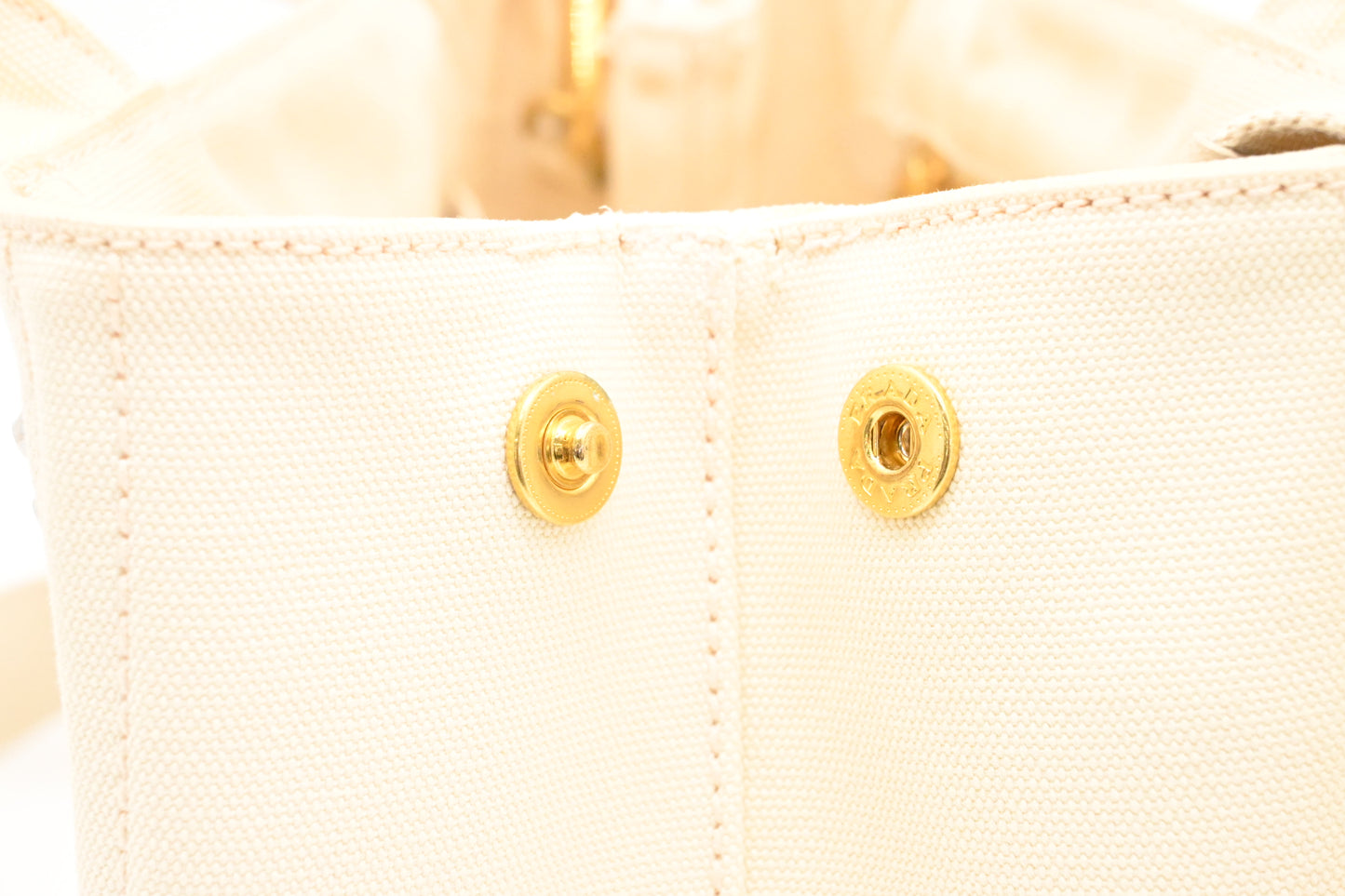 Prada Small Hawaiian Canapa in White Canvas