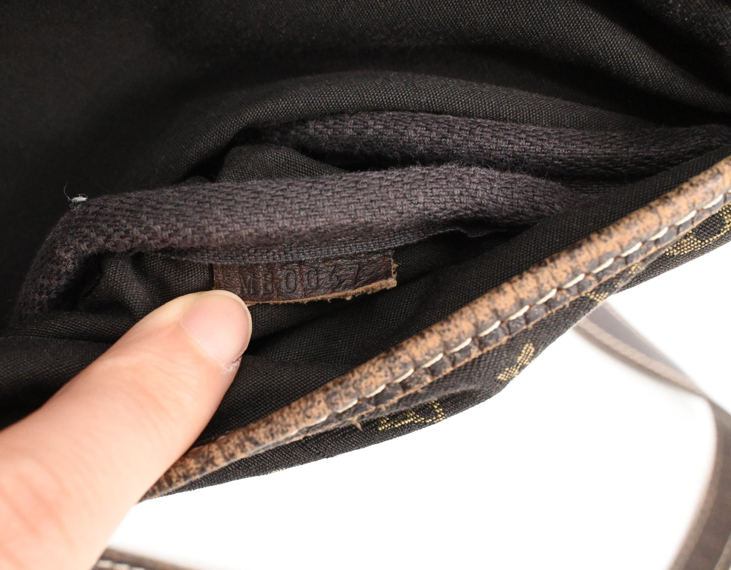 Louis Vuitton Saumur 30 in Fusain Minilin Canvas