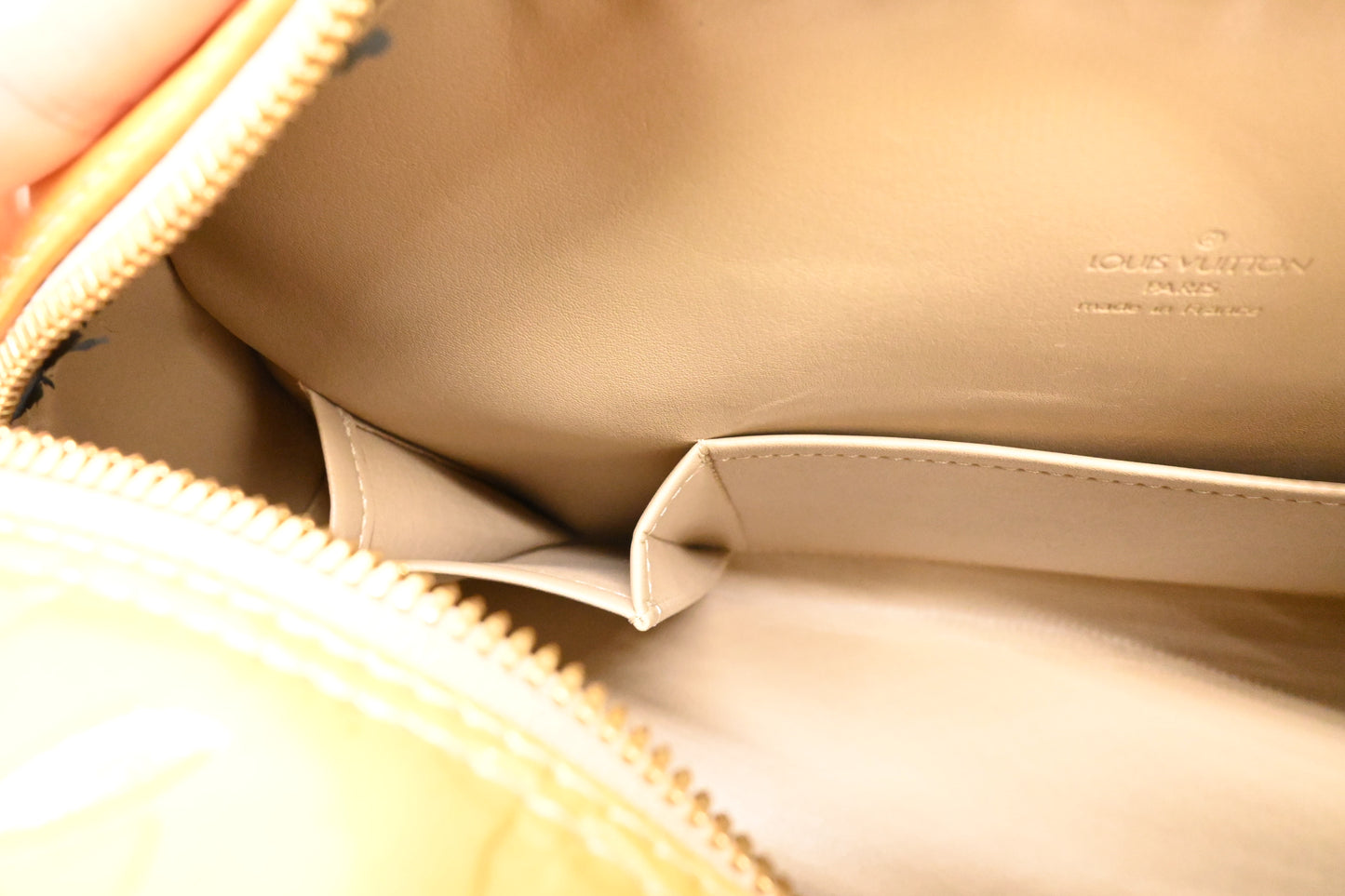 Louis Vuitton Thompkins Square in Yellow Vernis Leather