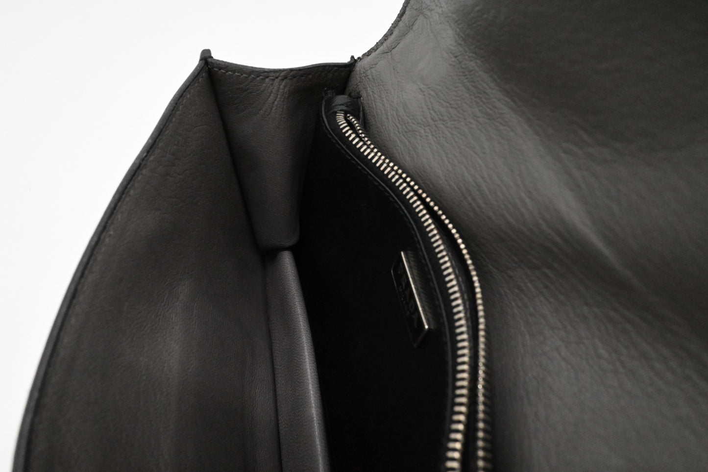 Prada Mini Sound Crossbody in Black Saffiano Leather