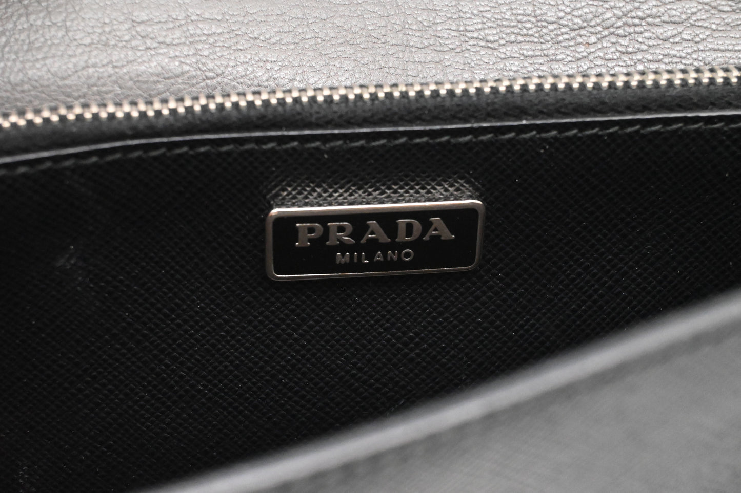 Prada Mini Sound Crossbody in Black Saffiano Leather