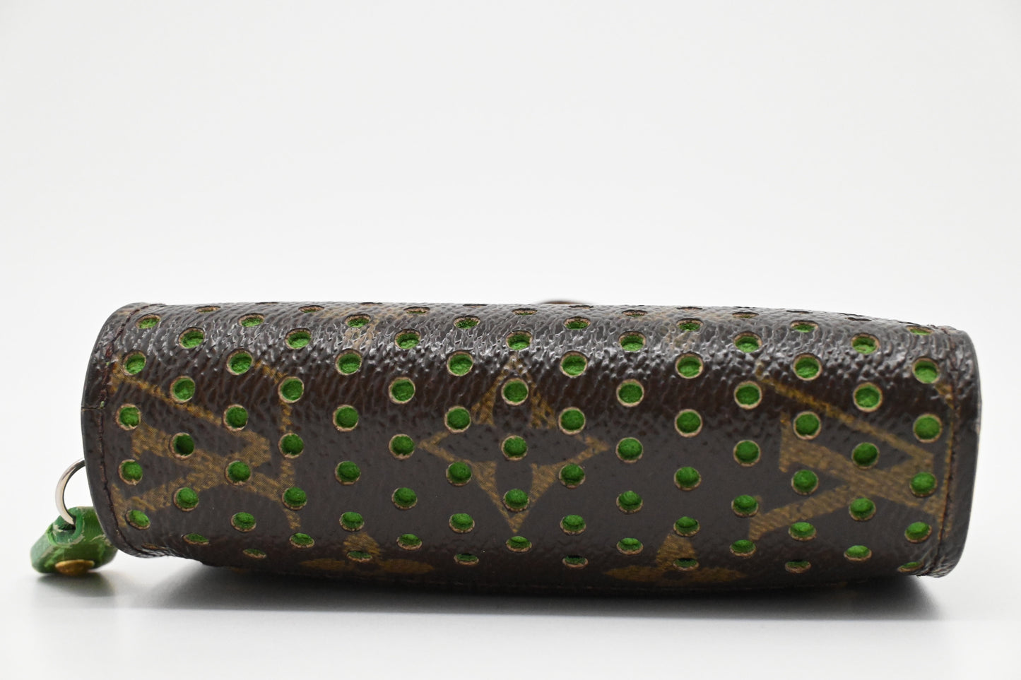 Louis Vuitton Zippy Compact Wallet in Green Perforated Monogram Canvas