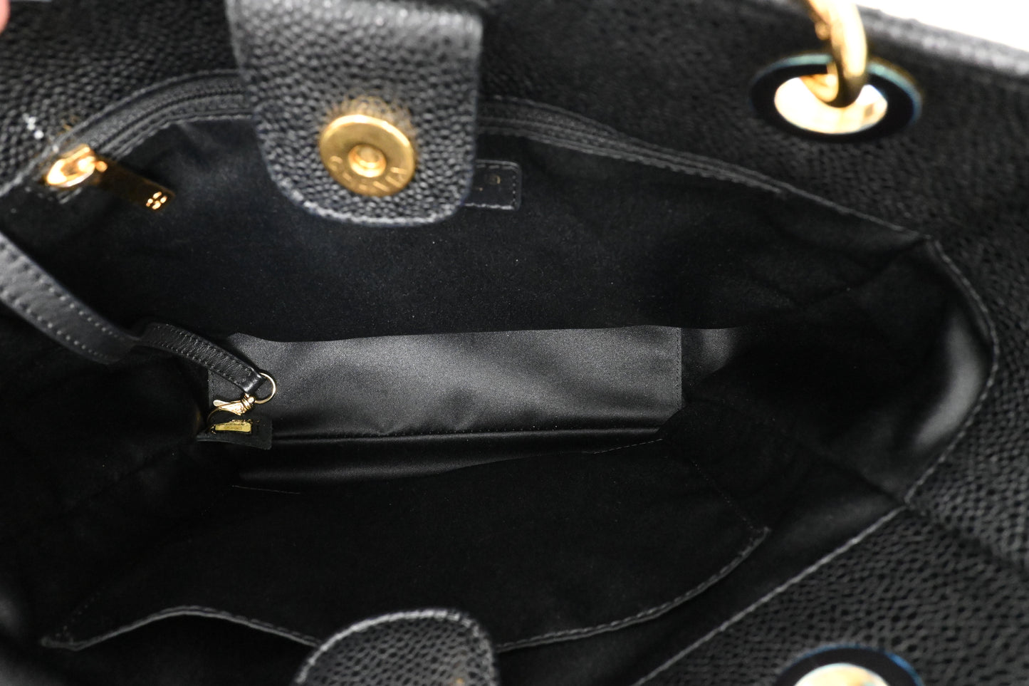 Chanel PST Shoulder Bag in Black Caviar Leather