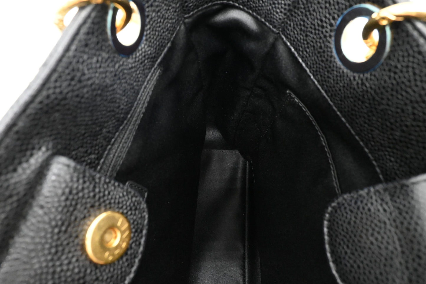 Chanel PST Shoulder Bag in Black Caviar Leather