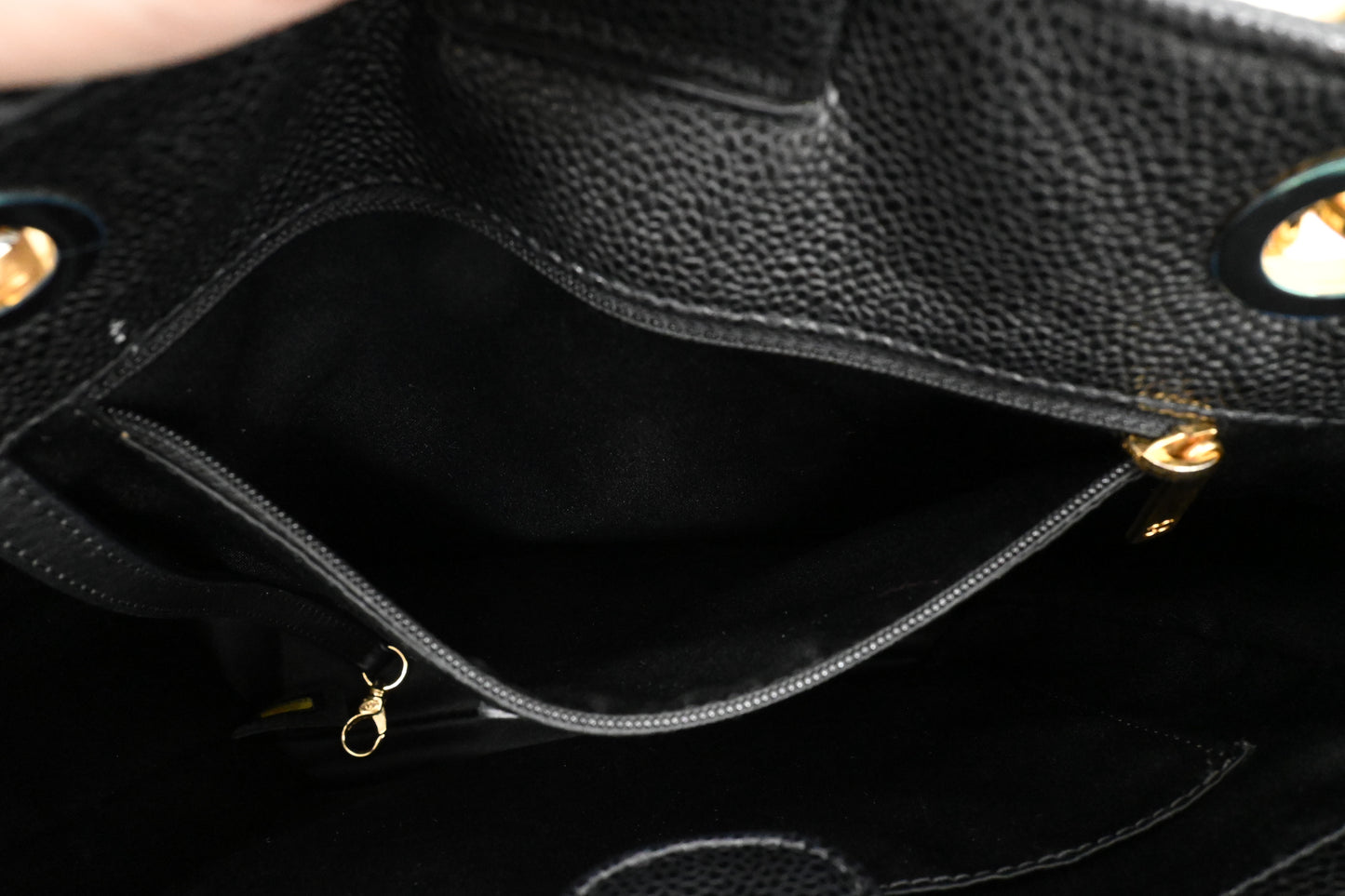 Chanel PST Shoulder Bag in Black Caviar Leather