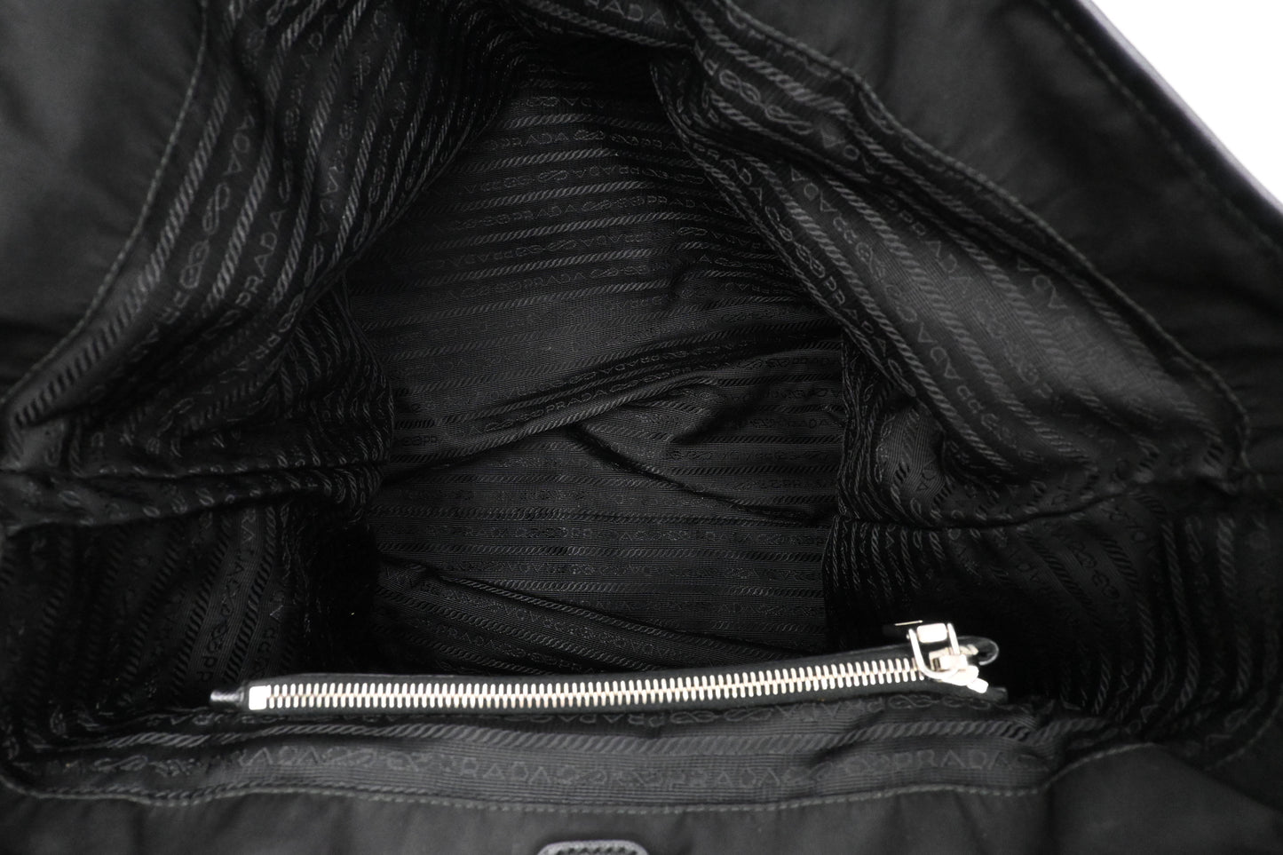 Prada Skull Tote in Black Canvas