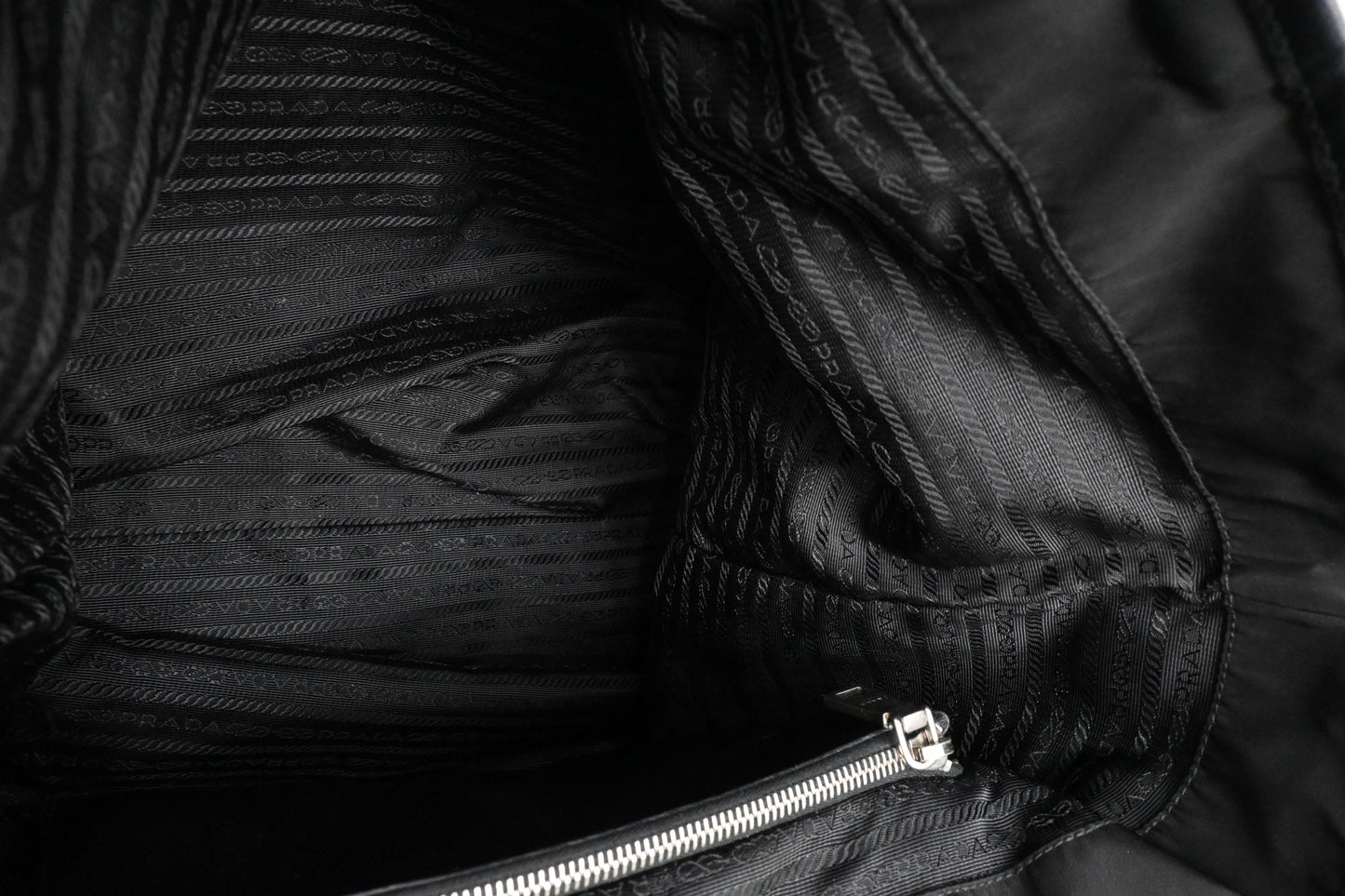 Prada Skull Tote in Black Canvas