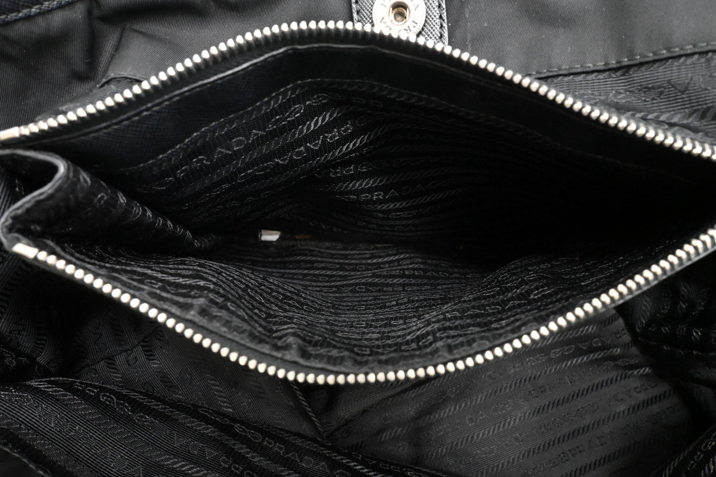 Prada Skull Tote in Black Canvas