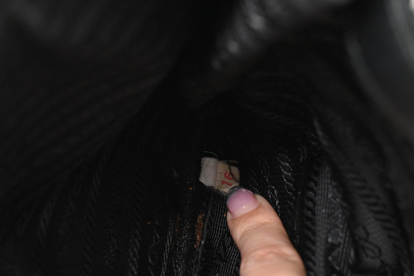 Prada Skull Tote in Black Canvas