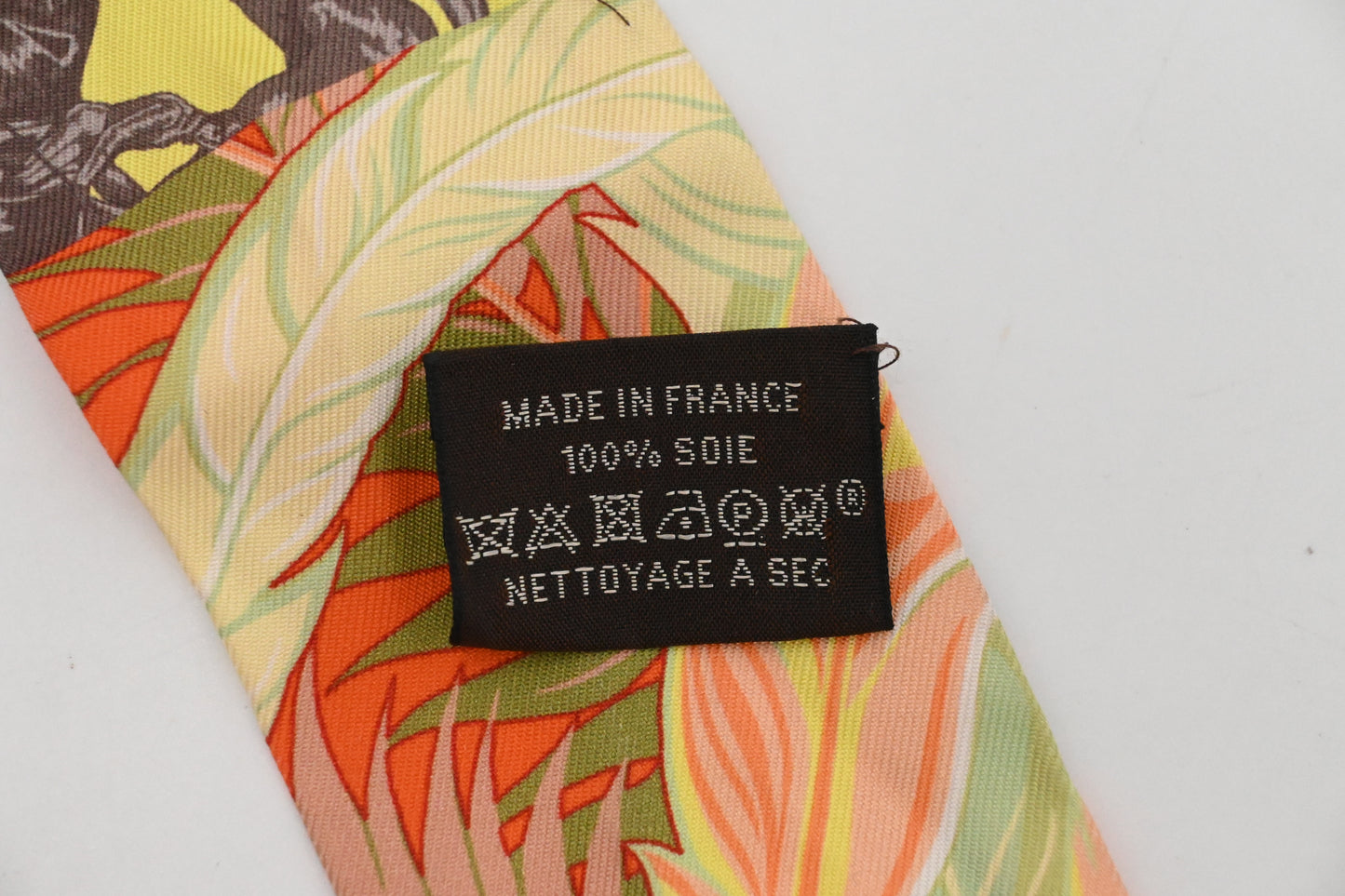 Hermes 'Cheval Phoenix' Twilly in Orange Silk