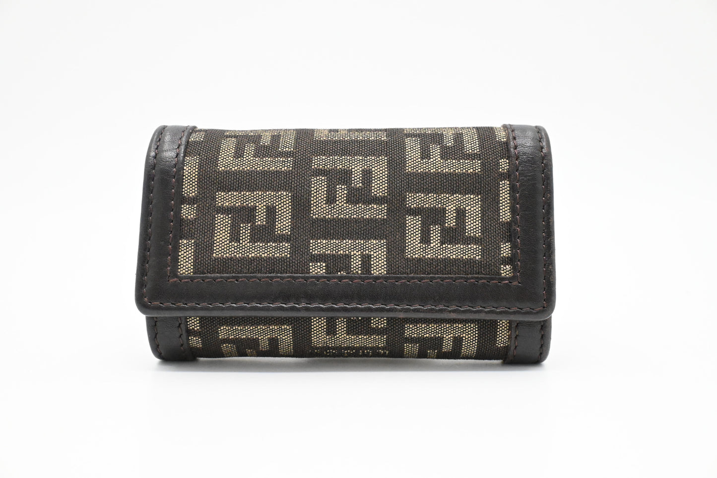 Fendi 6 Key Case in Zucca Canvas