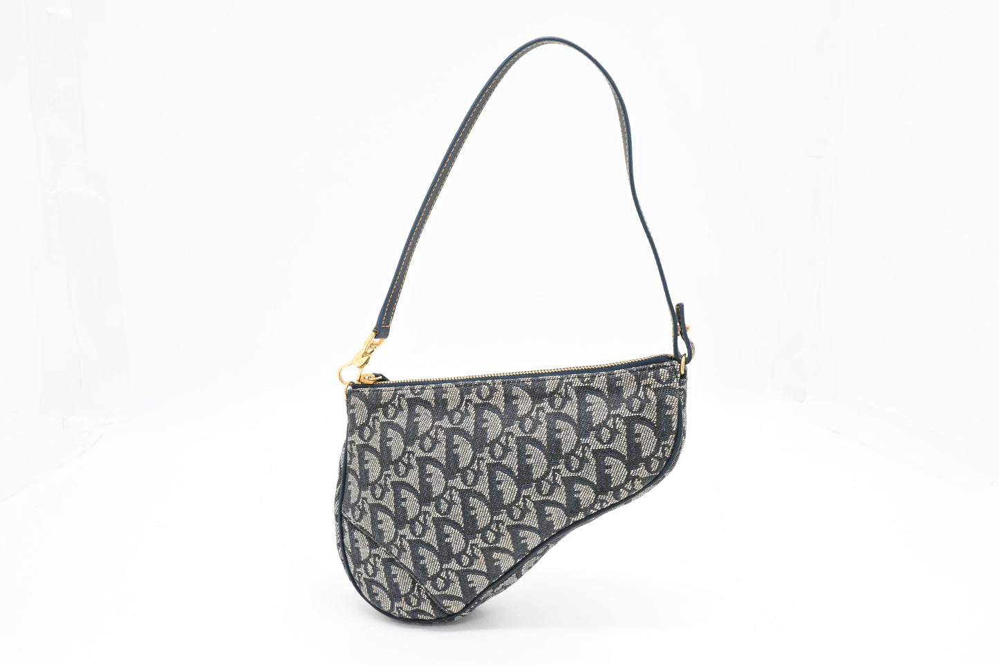 Dior Saddle Pouch in Blue Oblique Canvas