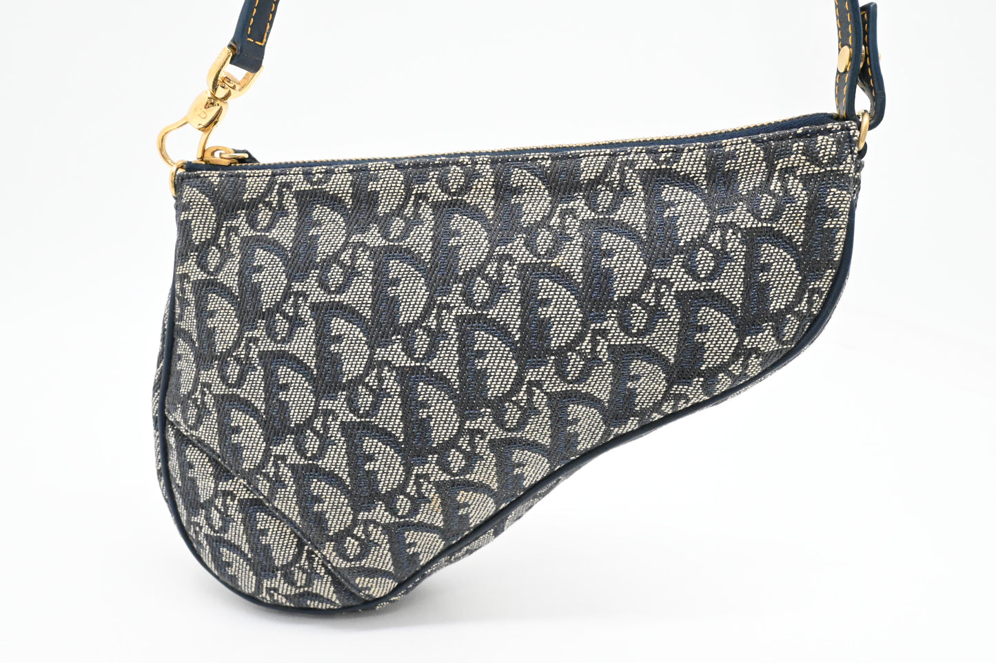 Dior Saddle Pouch in Blue Oblique Canvas
