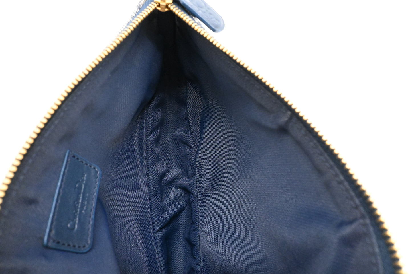 Dior Saddle Pouch in Blue Oblique Canvas