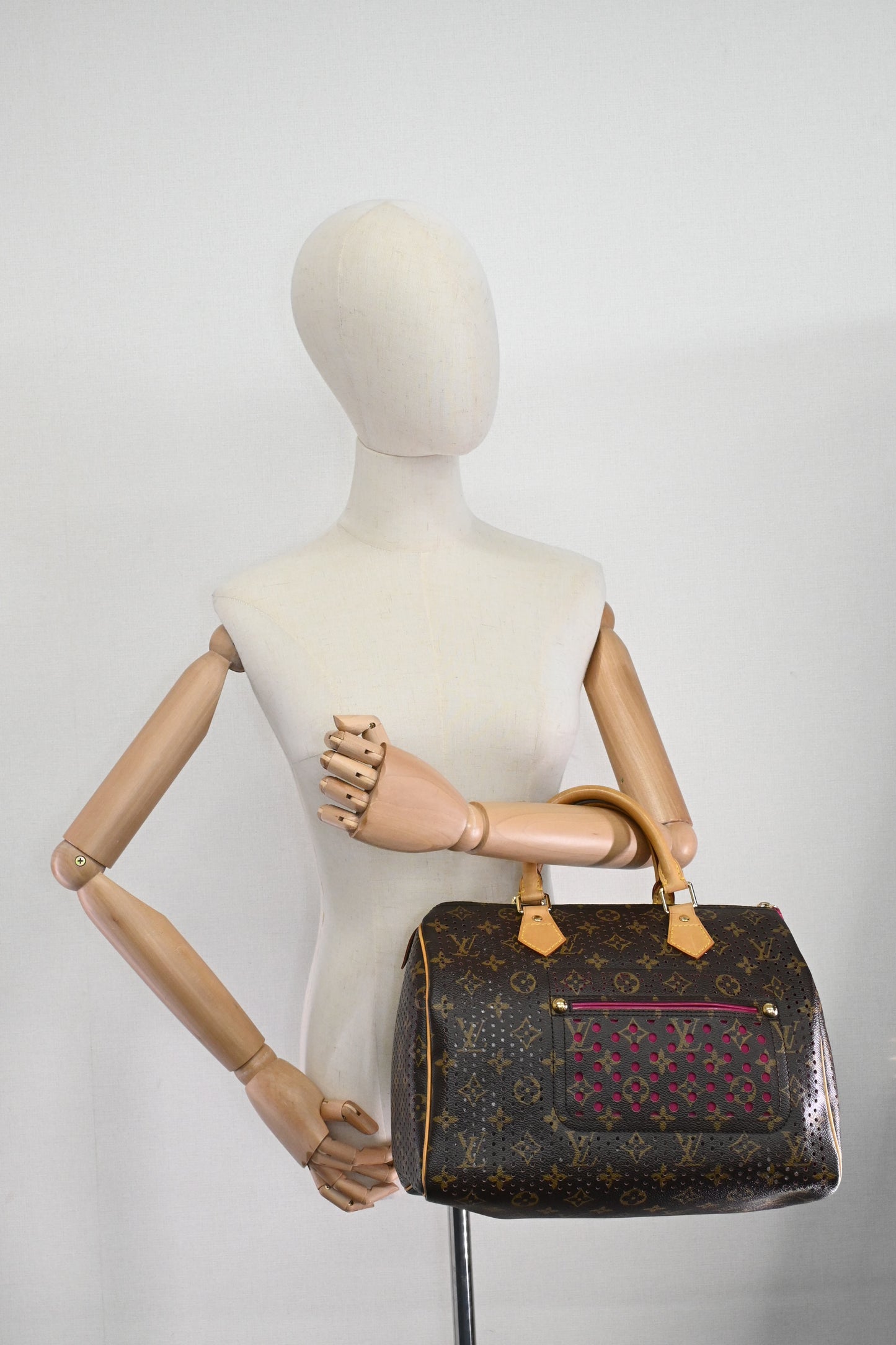 Louis Vuitton Speedy 30 in Pink Perforated Monogram Canvas