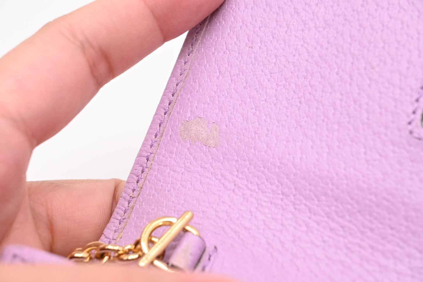 Gucci Flora Wallet on Chain in Lavender Canvas