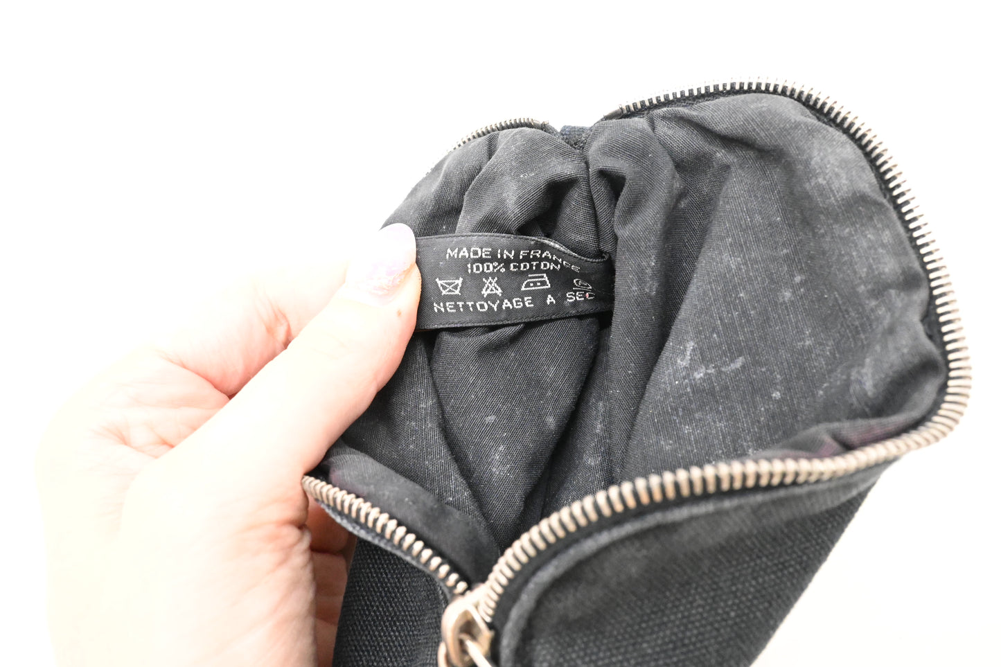 Hermes Mini Bolide Pouch in Black Canvas