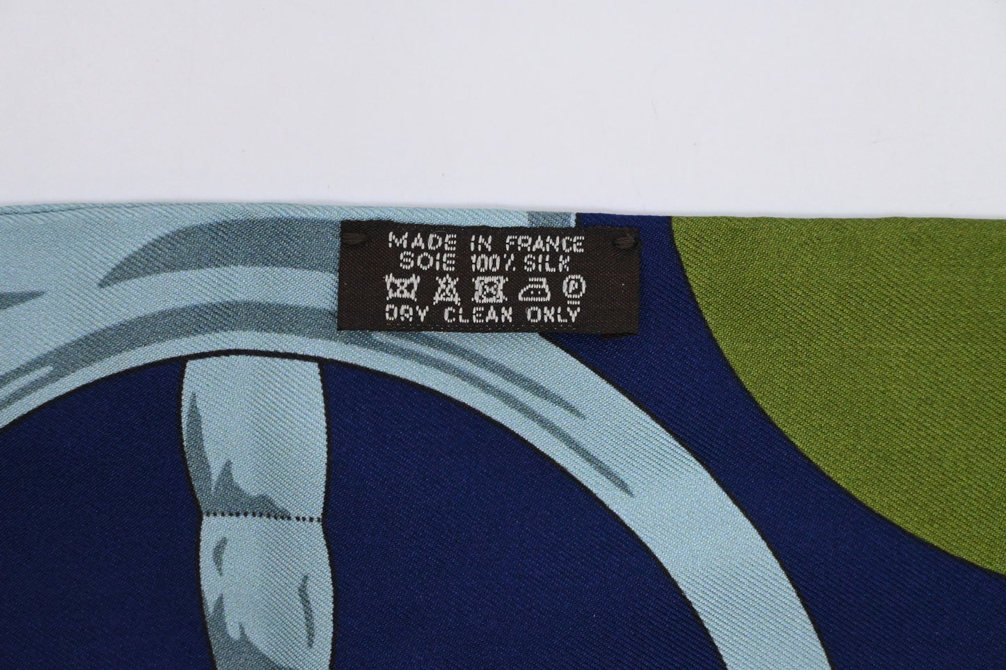 Hermes Maxi Twilly in Blue, Teal and Green Silk