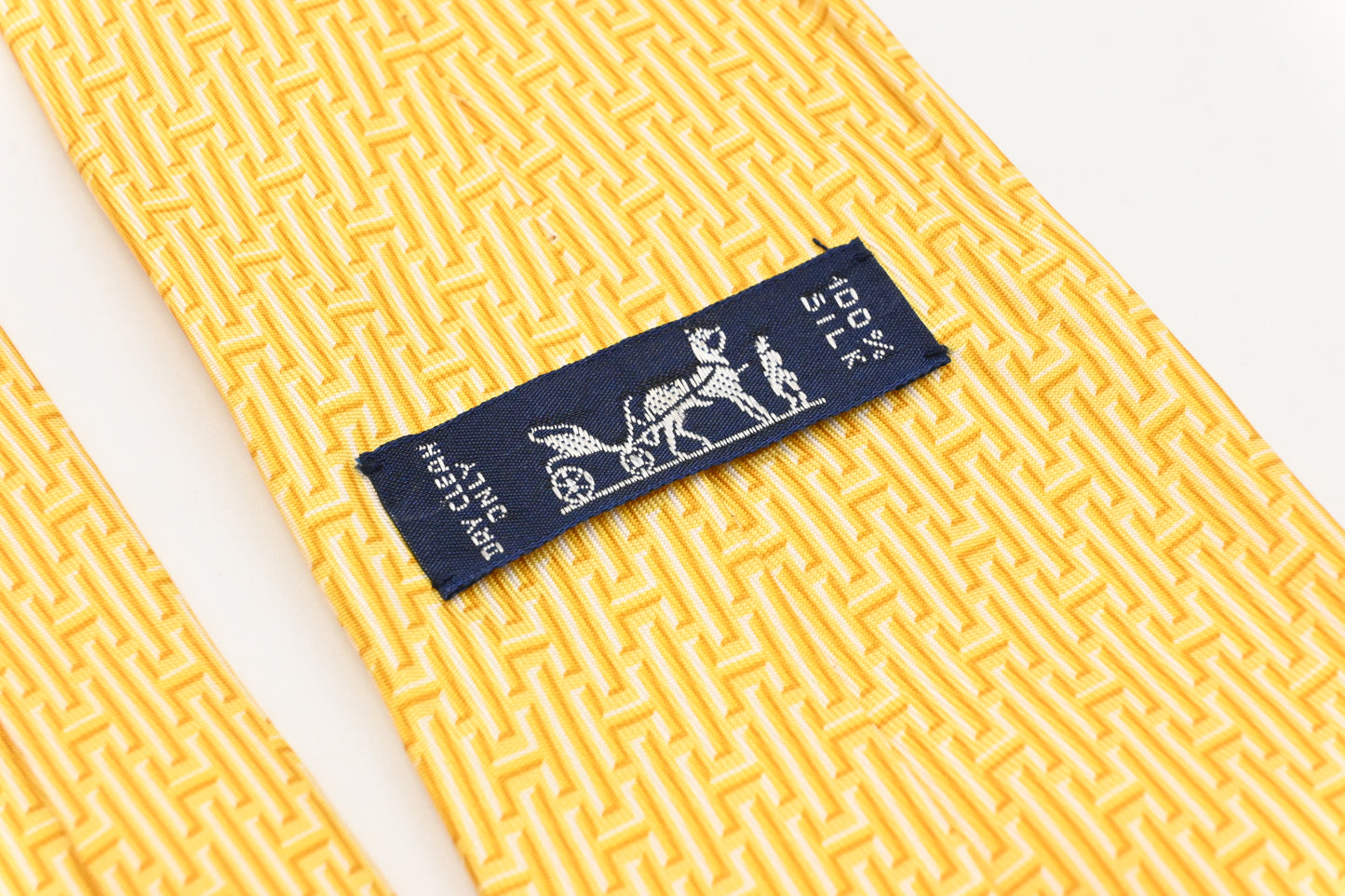 Hermes Tie in Yellow Silk