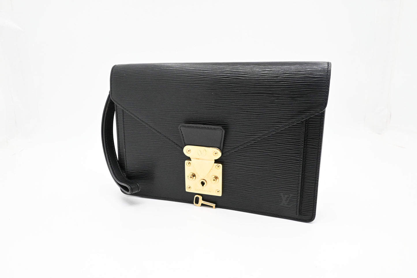 Louis Vuitton Sellier Dragonne in Black Epi Leather
