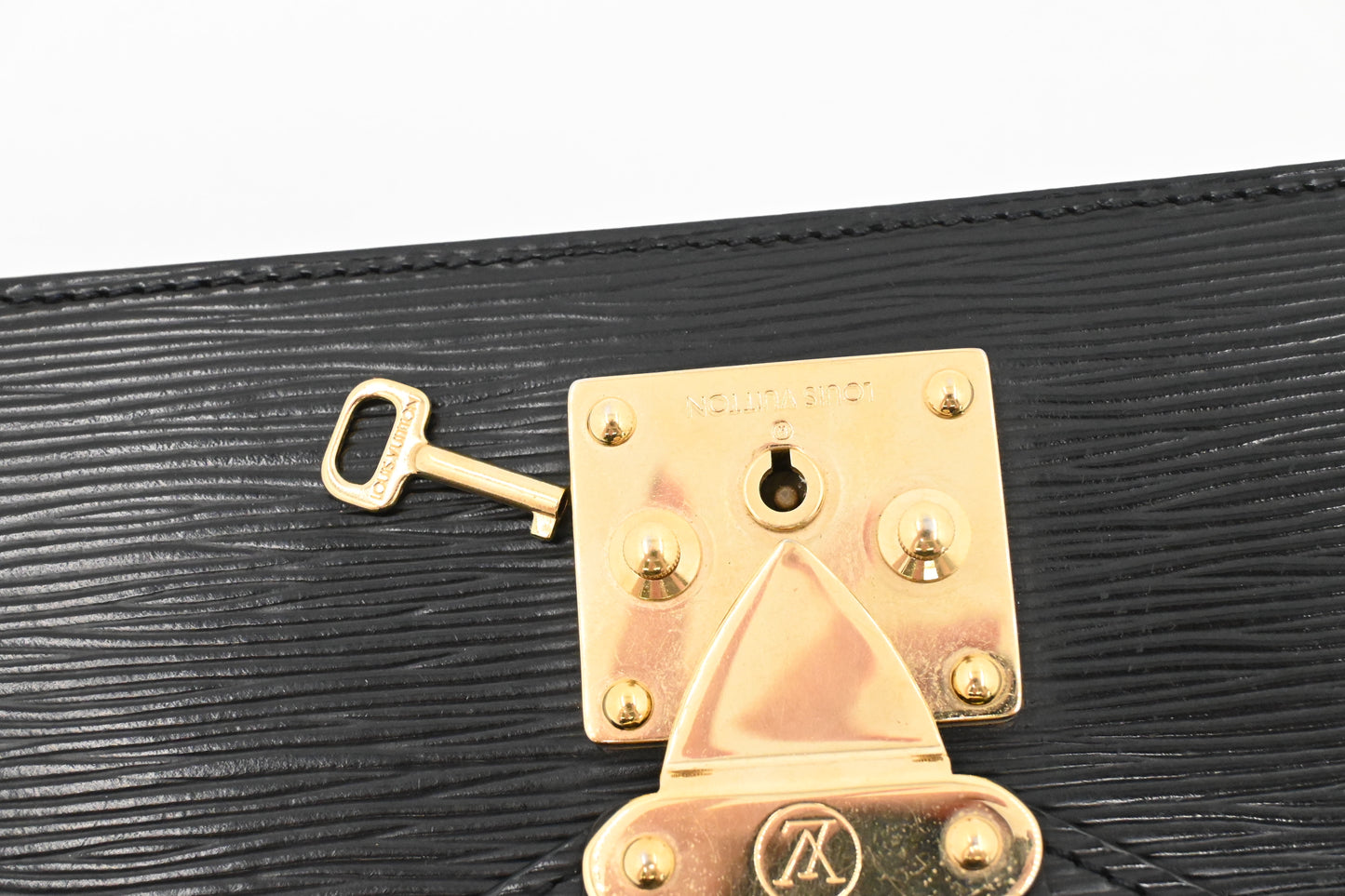 Louis Vuitton Sellier Dragonne in Black Epi Leather