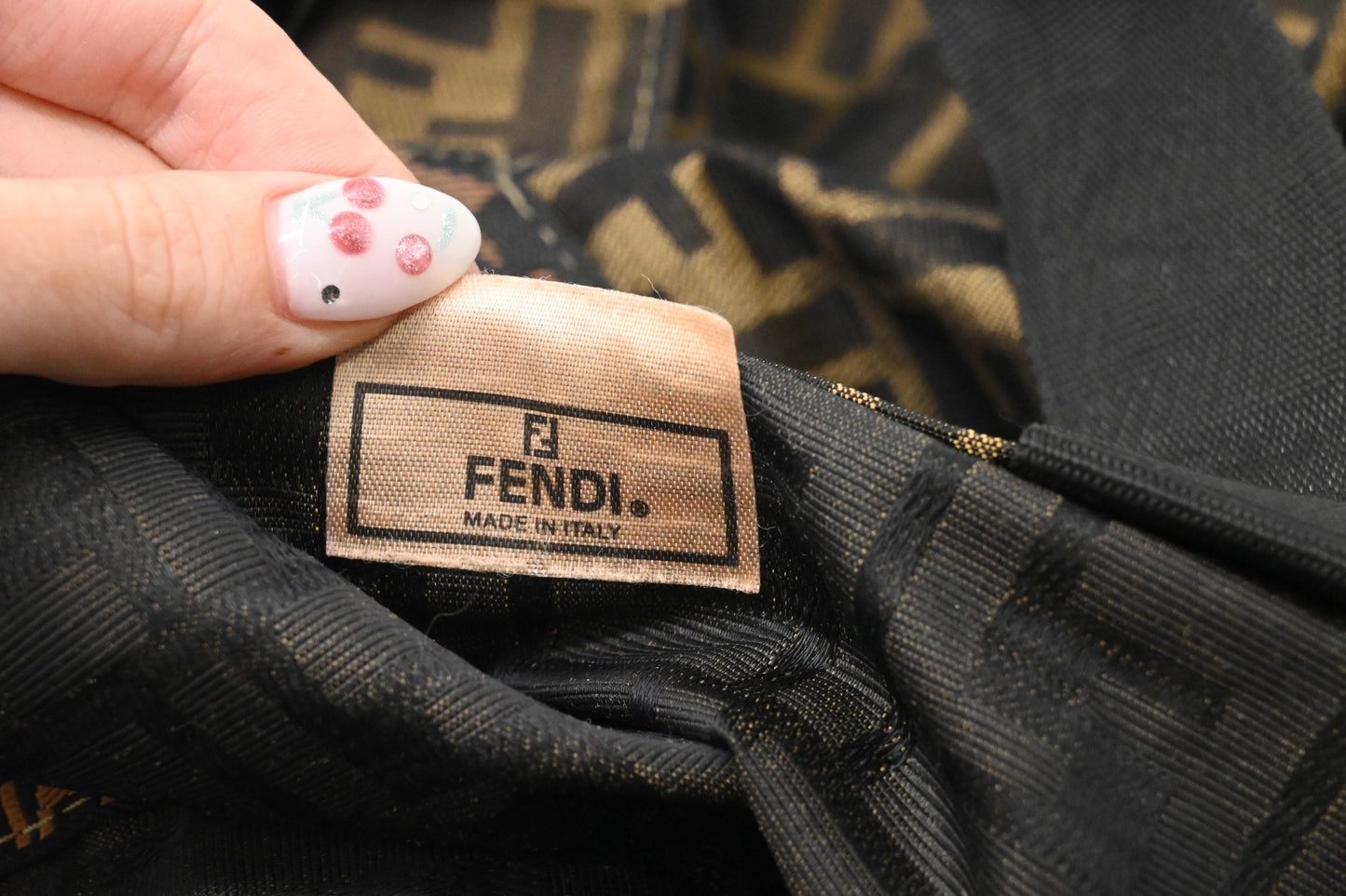 Fendi Jolly Trailer Shopping Bag in Zucca Canvas
