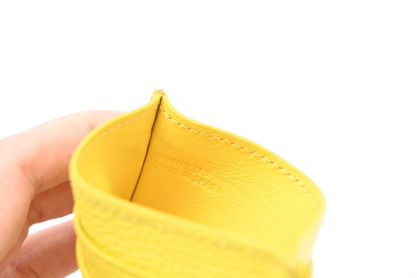 Loewe Card Holder in Yellow Leather