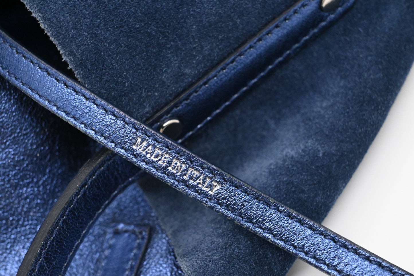 Tiffany & Co. Large Reversible Tote in Navy Blue Leather