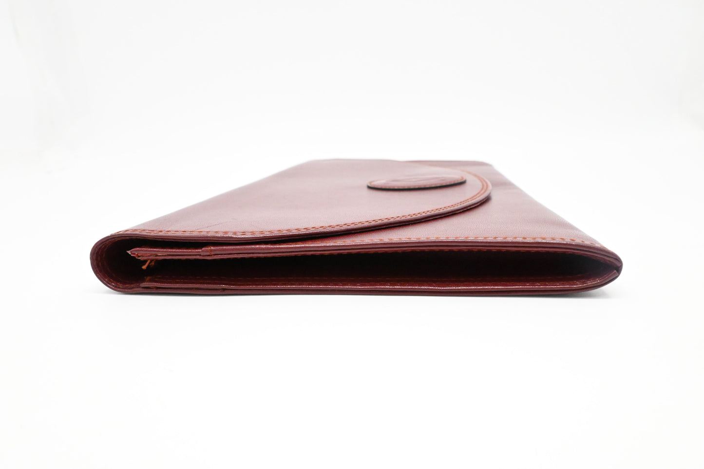 Cartier Clutch in Burgundy Leather