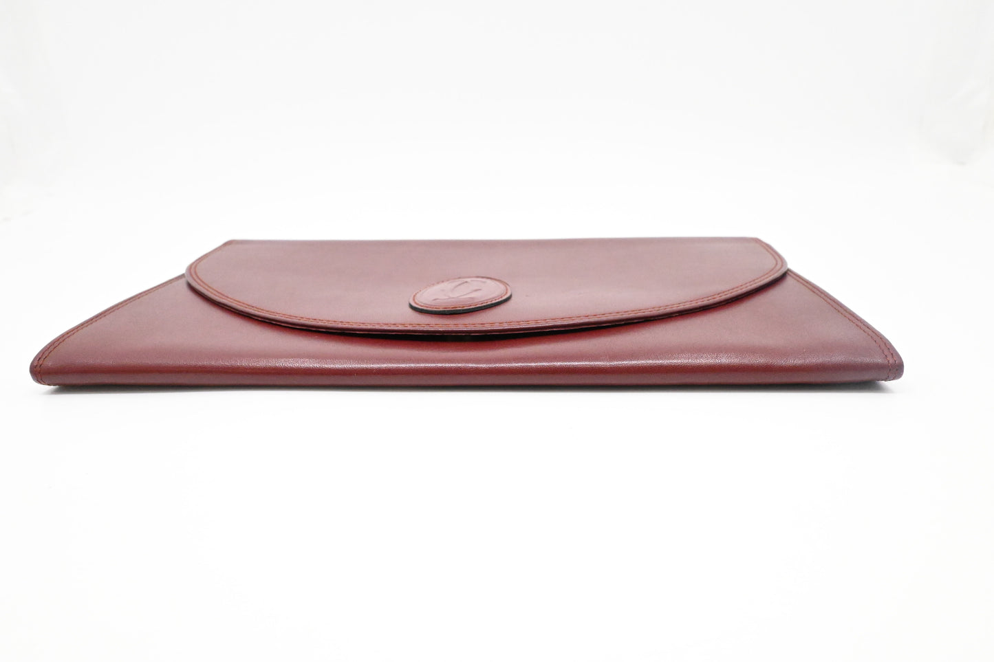 Cartier Clutch in Burgundy Leather