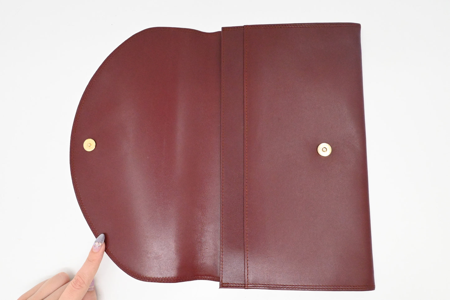 Cartier Clutch in Burgundy Leather