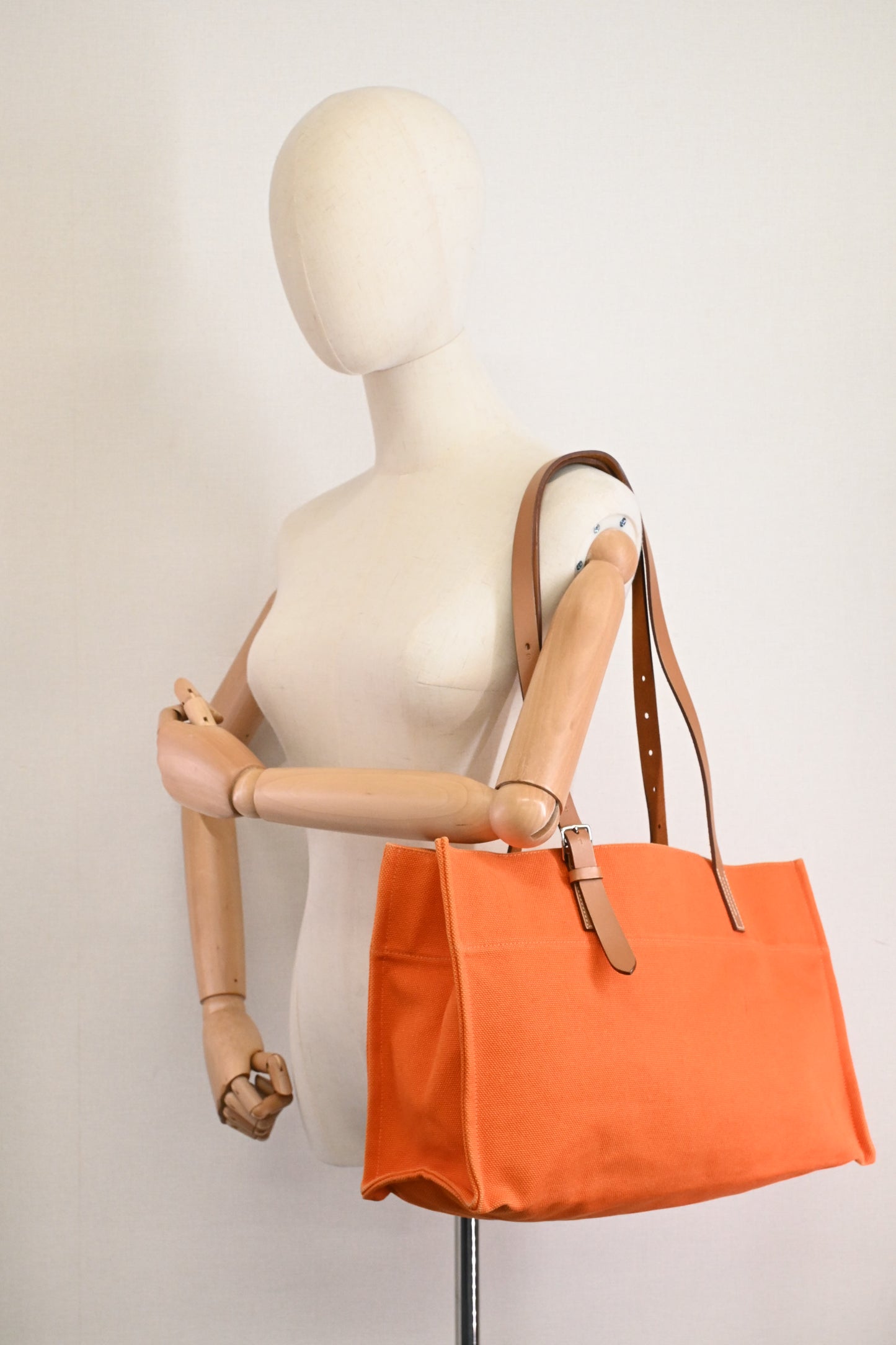 Hermes Etriviere Tote Bag in Orange Canvas