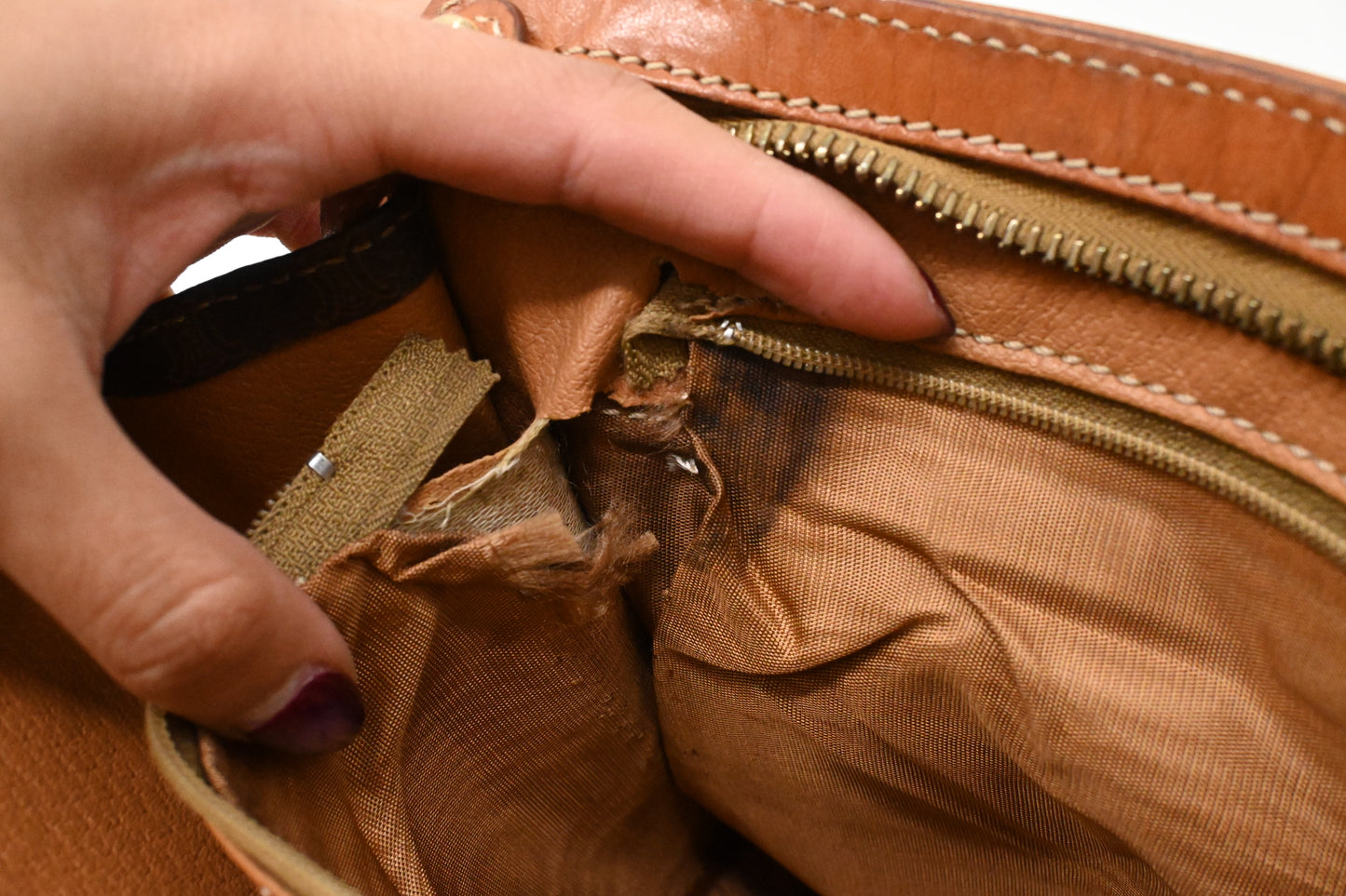 Celine Wristlet in Brown Macadam Canvas