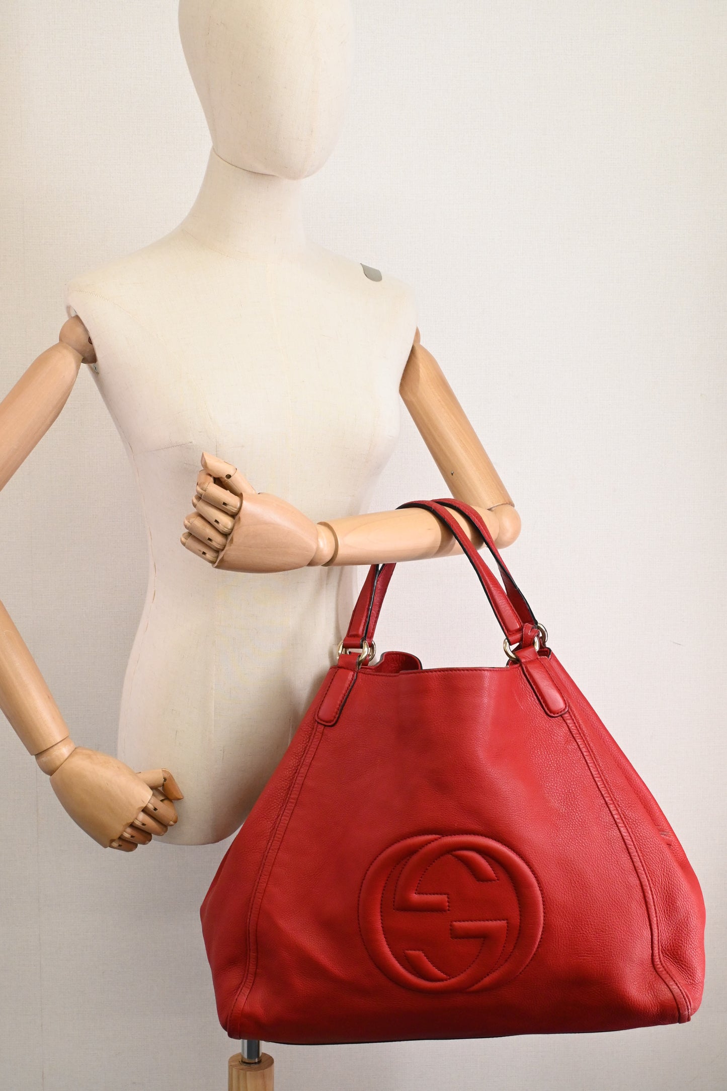 Gucci Soho Tote in Red Leather
