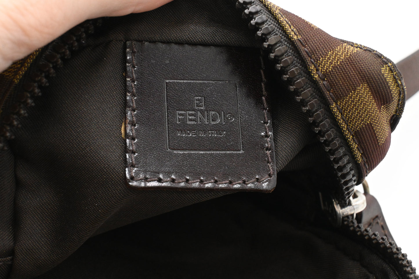 Fendi Mini Crossbody in Zucca Canvas