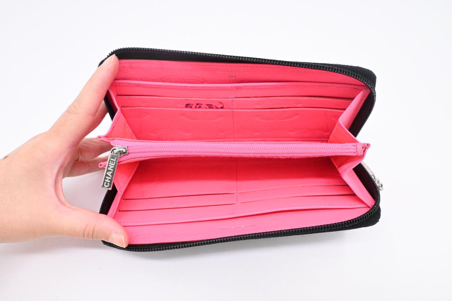 Chanel Cambon Wallet in Black Matelasse Leather
